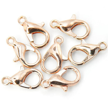 Карабин 14 мм в упаковке +-50 шт. Розовое золото