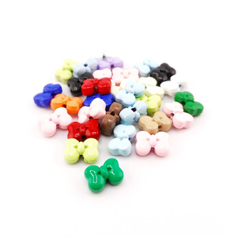 Бусина разделитель металлическая Бант 12х8,5х6 мм Ø 1,6 мм 3 шт. Разные цвета