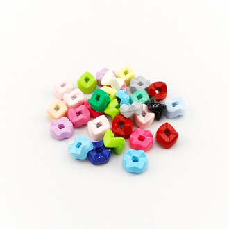 Бусина разделитель металлическая Зигзаг 4,5х6 мм Ø 1,6 мм 3 шт. Разные цвета