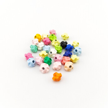 Бусина разделитель металлическая Фигурная 6,5х5 мм Ø 1,6 мм 3 шт. Разные цвета