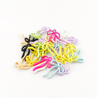 Подвеска металлическая Бантик 15,5х21,5х2 мм Ø 1,6 мм 3 шт. Разные цвета