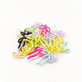 Подвеска металлическая Бантик 15,5х21,5х2 мм Ø 1,6 мм 3 шт. Разные цвета