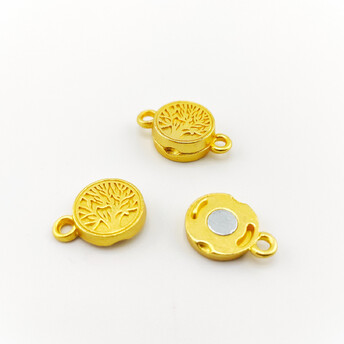 Замок магнитный Дерево счастья 19х12х5 мм 1 шт. Золотистый яркий