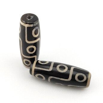 Бусина Дзи 9 глаз 38х14 мм 1 шт. (приносит моментальную удачу и богатство)