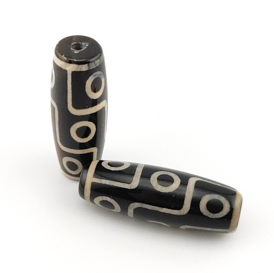 Бусина Дзи 9 глаз 38х14 мм 1 шт. (приносит моментальную удачу и богатство)