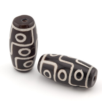 Бусина Дзи 9 глаз 30х14 мм 1 шт. (приносит моментальную удачу и богатство)