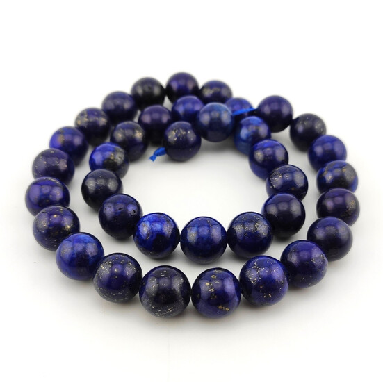 Лазурит с золотыми вкр. бусины из камня 4 мм +-37 см 1 шт.