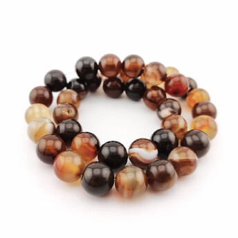 Агат коричневый бусины из камня 4 мм +-37 см 1 шт.