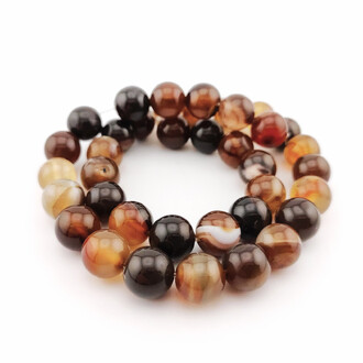 Агат коричневый бусины из камня 8 мм +-37 см 1 шт.