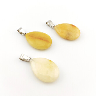 Кулон капля Цитрин (имит) 16х6х34 мм 1 шт.