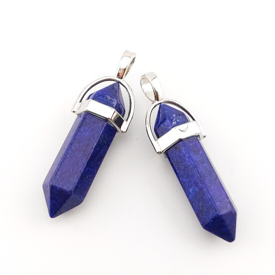 Кулон кристалл Лазурит 41х8 мм 1 шт.