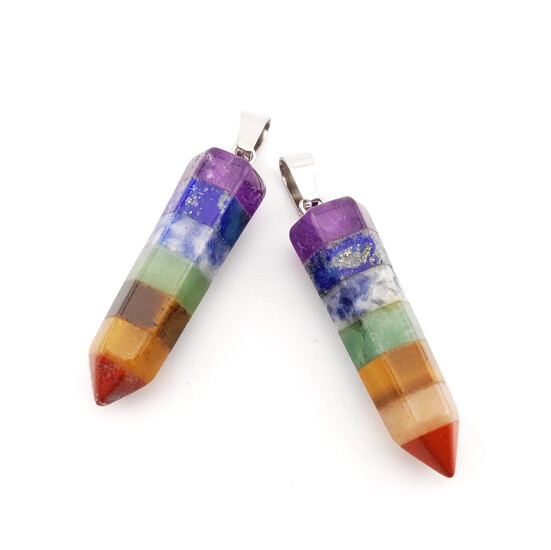 Кулон маятник Самоцветы 43х9 мм 1 шт.