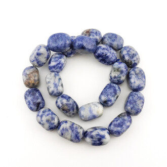 Содалит бусины из камня галтовка 12-13 мм +-39 см 22 шт.
