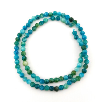 Апатит бусины из камня огранка 4 мм +-37 см 90 шт.