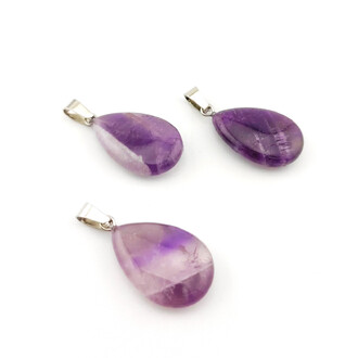 Кулон капля Аметист 16х6х34 мм 1 шт.