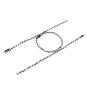 Цепь шариковая для брелков +-20 шт. 2,4х120 мм Серый