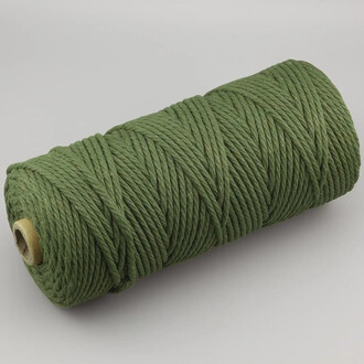 Канат для макраме веревка хлопковая 2 мм +-200 м Хаки