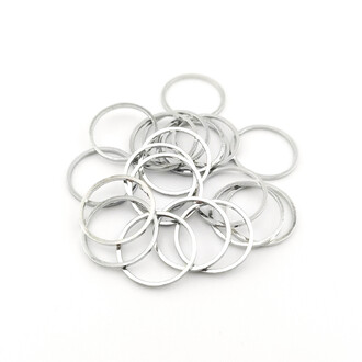 Кольца литые медные 15х0,9 мм Ø 13,3 мм 20 шт. Платина