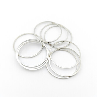 Кільця литі мідні 20х0,9 мм Ø 18,3 мм 10 шт. Платина