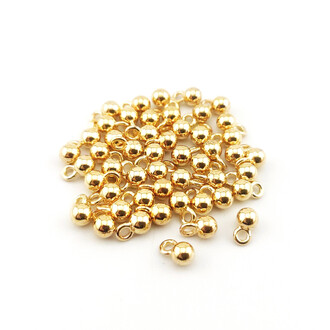 Подвеска утяжелитель для цепочек Шарик +-50 шт. 4х7 мм Золотистый