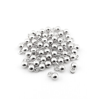 Підвіска обтяжувач для ланцюжків Кулька +-50 шт. 4х7 мм Платина
