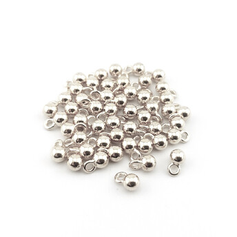 Подвеска утяжелитель для цепочек Шарик +-50 шт. 4х7 мм Серебристый
