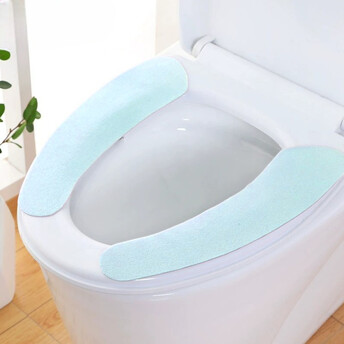 Накладки для сидения унитаза 33х8 см 2 шт. Голубой светлый