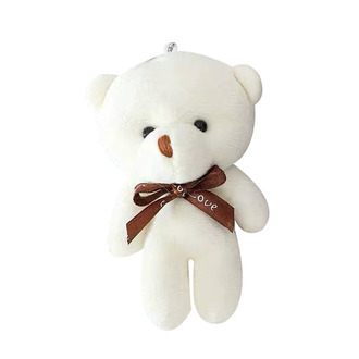 Игрушка-брелок Медвежонок плюшевый 11х7 см 1 шт. Белый