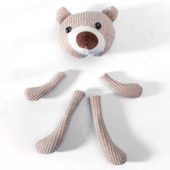 Набор Медвежонка 1 голова 8 см + 4 лапы Бежевый