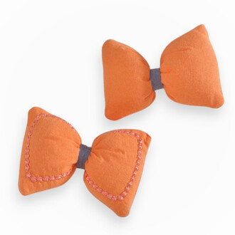 Бантик декоративный тканевый 6х4 см 1 шт. Оранжевый