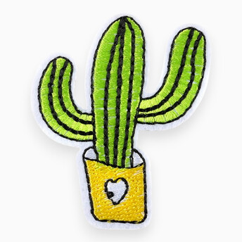 Термоаппликация Cactus вышитая 5,3х4,3 см 1 шт. Салатовый