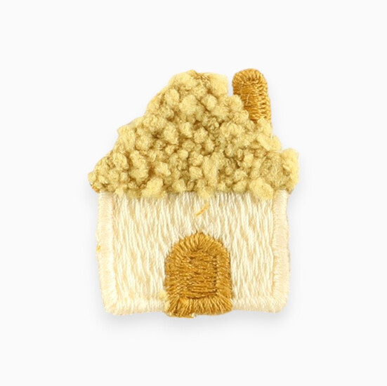 Аппликация нашивка House вышитая 3,5х2,9 см 1 шт. Желтый