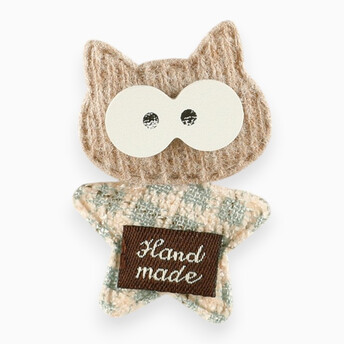 Аппликация нашивка Cat Hand Made 5х3,5 см 1 шт. Бежевый