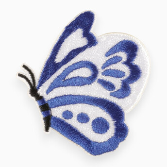 Аппликация Butterfly самоклеящаяся 6х5,5 см 1 шт. Бело-синий
