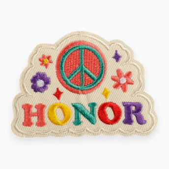 Термоаппликация HONOR вышитая 5,2х7,2 см 1 шт. Разные цвета