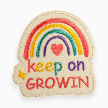 Термоаппликация Keep on Growin вышитая 7х6,9 см 1 шт. Разные цвета