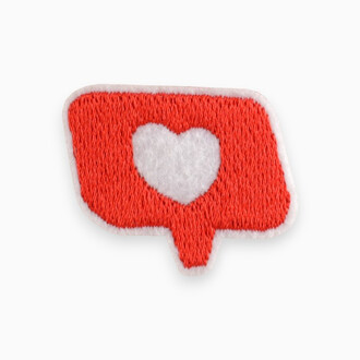 Термоаппликация Like вышитая 2,8х3,4 см 1 шт. Красный