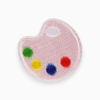 Термоаппликация Palette вышитая 2,9х2,9 см 1 шт. Розовый светлый