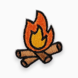 Термоаппликация Fire вышитая 3,8х3,1 см 1 шт. Разные цвета