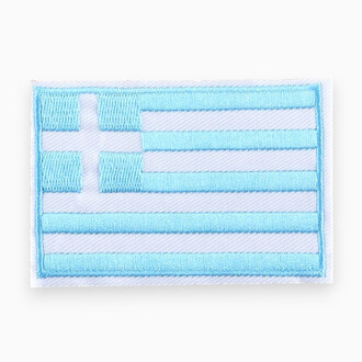 Термоаппликация Flag of Greece вышитая 5,6х8,3 см 1 шт. Бело-голубой