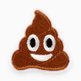 Термоаппликация Funny poop вышитая 4,6х4,4 см 1 шт. Коричневый