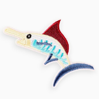Термоаппликация Fish вышитая 7,5х11 см 1 шт. Разные цвета