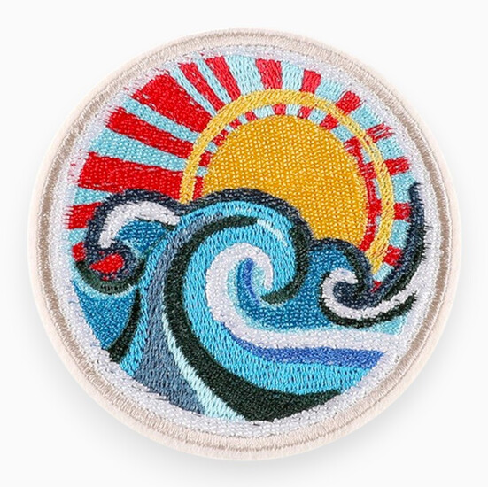 Термоаппликация Sunrise вышитая 9х9 см 1 шт. Разные цвета