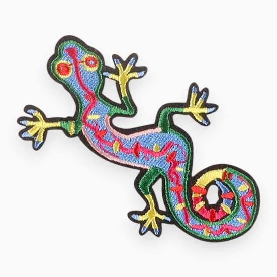 Термоаплікація Lizard вишита 5х8,8 см 1 шт. Різні кольори