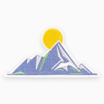 Термоаппликация Sun Rocks вышитая 5,3х10,3 см 1 шт. Сине-желтый