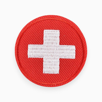 Термоаппликация Medical cross вышитая 4,6х4,6 см 1 шт. Красно-белый