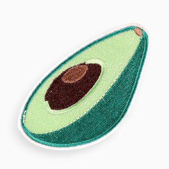 Термоаппликация Avocado вышитая 9х5 см 1 шт. Зеленый