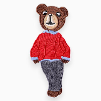 Аппликация Bear on style самоклеящаяся 10,8х4,7 см 1 шт. Красный