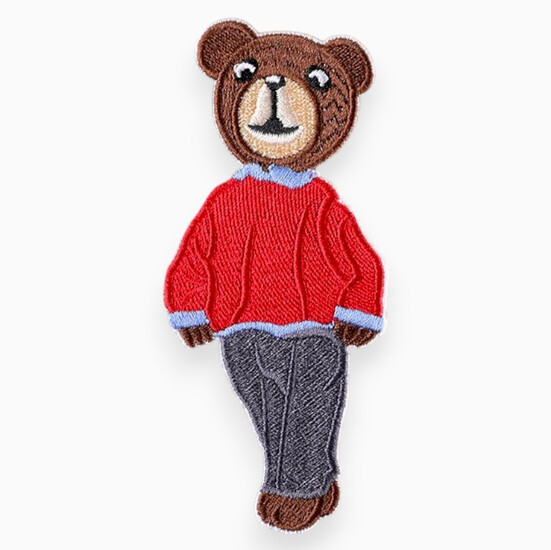 Аппликация Bear on style самоклеящаяся 10,8х4,7 см 1 шт. Красный