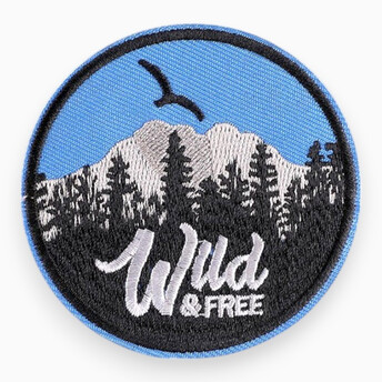 Термоаппликация Wild&free вышитая 7х7 см 1 шт. Синий